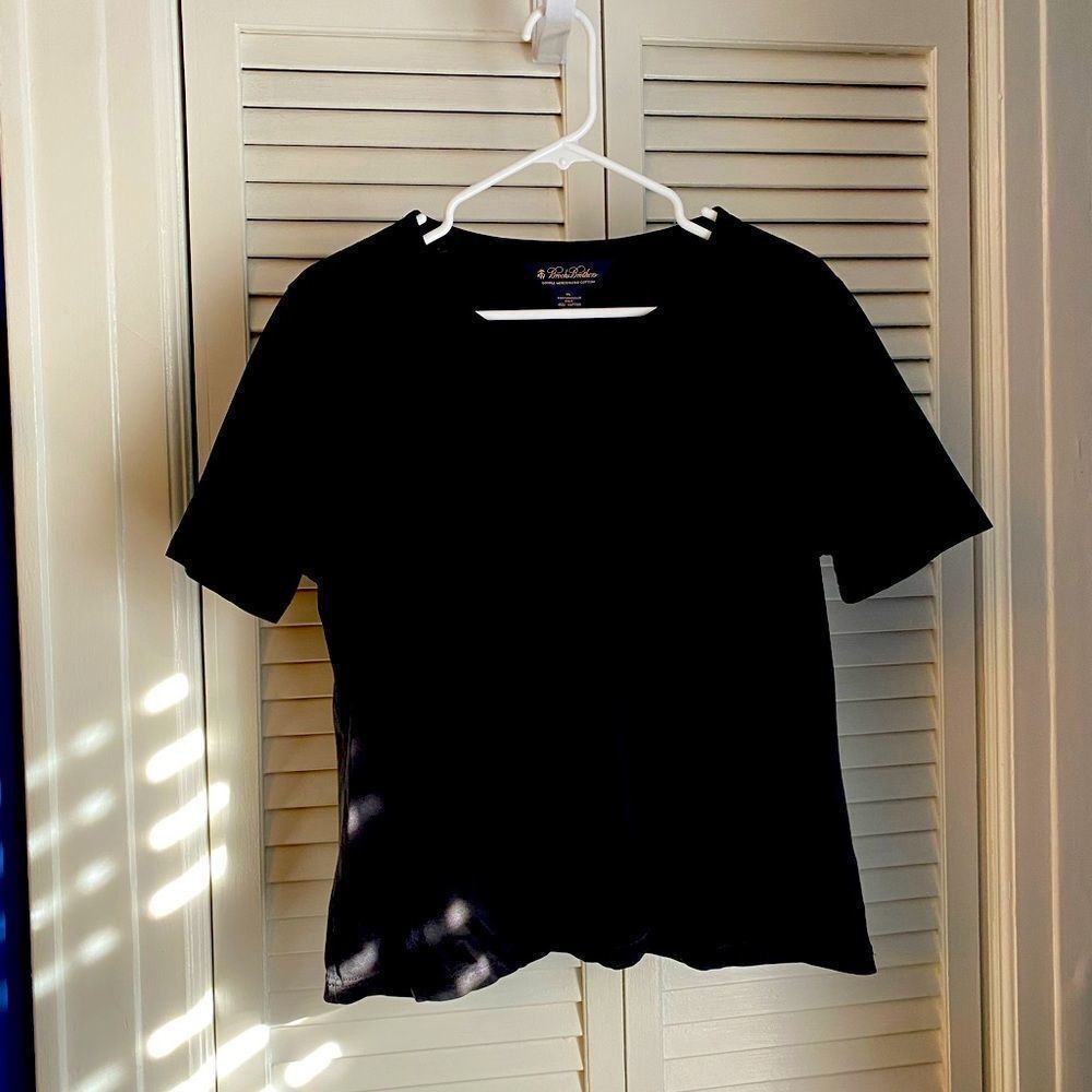 Brooks Brothers 100% Cotton Black Tee
